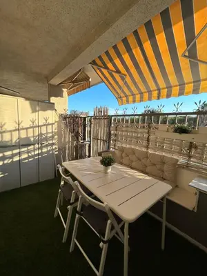 Un balcón o terraza de Apartamento con Terraza,Piscina,Playa y Aire acondicionado