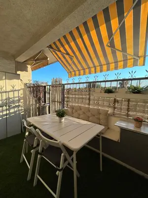 Un balcón o terraza de Apartamento con Terraza,Piscina,Playa y Aire acondicionado