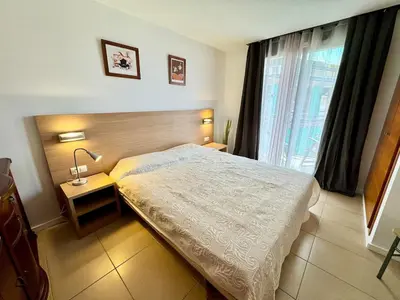 Cama o camas de una habitación en Apartment in Lloret de Mar with Pool and Parking