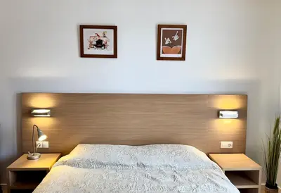 Cama o camas de una habitación en Apartment in Lloret de Mar with Pool and Parking