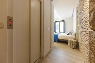 Zona de estar de Bravissimo Ballesteries Onyar View, Monthly Apartment