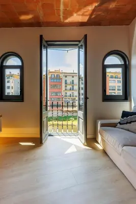 Cama o camas de una habitación en Bravissimo Ballesteries Onyar View, Monthly Apartment