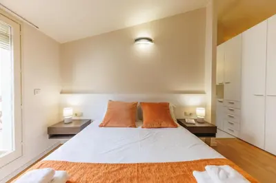 Cama o camas de una habitación en Bravissimo Cort Reial 4A Duplex, Monthly Apartment