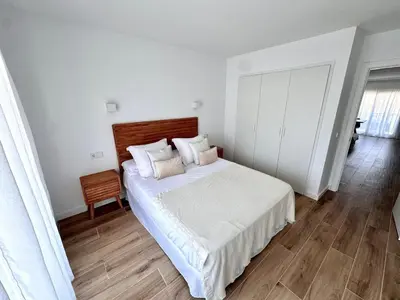 Cama o camas de una habitación en Apartamento Platja d 'Aro 70 m2