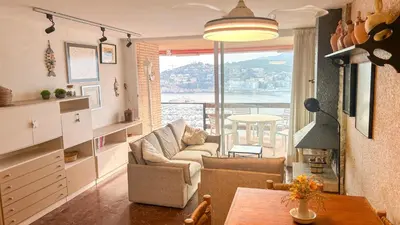 Zona de estar de An apartment with an ocean view
