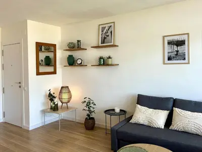 Zona de estar de Cala Morisca full AC Sea View Home