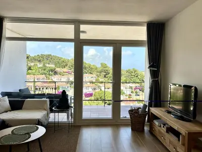 Zona de estar de Cala Morisca full AC Sea View Home