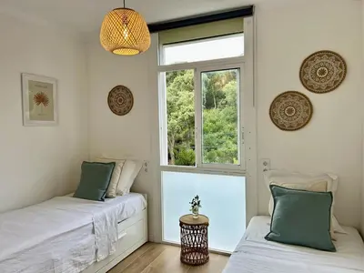 Cama o camas de una habitación en Cala Morisca full AC Sea View Home
