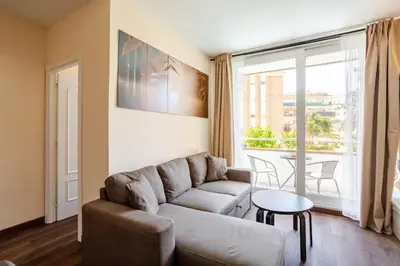 Zona de estar de Apartamento con Piscina cerca de Playa de Fenals