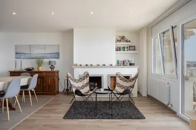 Zona de estar de Apartament amb espectaculars vistes a Palamós