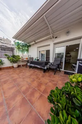Un balcón o terraza de Terrace & BEACH apartment