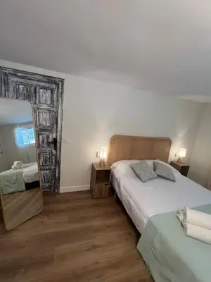 Cama o camas de una habitación en Entre Mar y Montaña