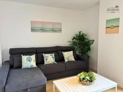 Zona de estar de Nagomi Suite - Modern Apartment with Parking & Swimming Pool