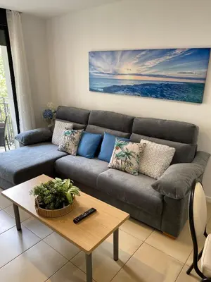 Zona de estar de Ikigai Suite - 6p Modern Apartment with Parking & Swimming Pool