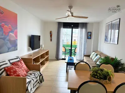 Zona de estar de Bali Suite - Modern Apartment with Parking & Swimming Pool
