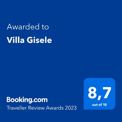 Certificado, premio, señal o documento que está expuesto en Villa Gisele
