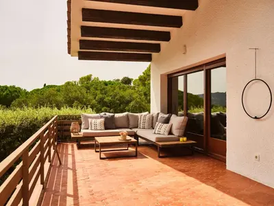 Zona de estar de Casa Roques Negres