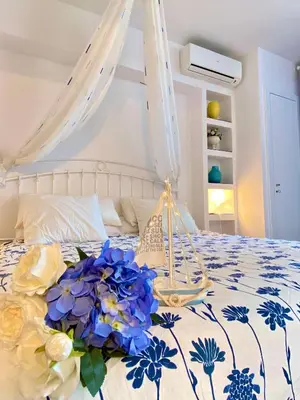 Cama o camas de una habitación en Olas Blue