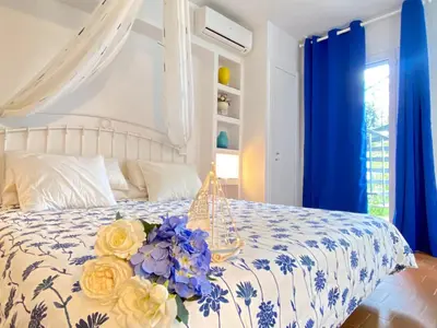 Cama o camas de una habitación en Olas Blue