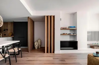 Una cocina o zona de cocina en Apartamento para familias muy cerca de la playa