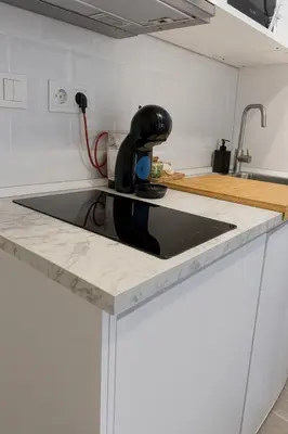 Una cocina o zona de cocina en Bravamar Studio, Playa de Aro, Spain