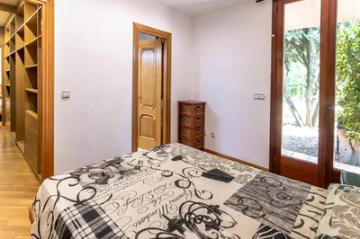 Cama o camas de una habitación en Can Noguer – Casa con piscina y jardín