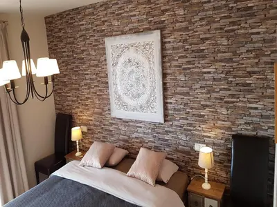 Cama o camas de una habitación en Villa in Sant Feliu with Private Pool