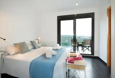 Cama o camas de una habitación en Villa Jimena
