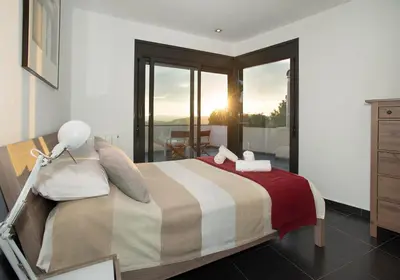 Cama o camas de una habitación en Villa Jimena
