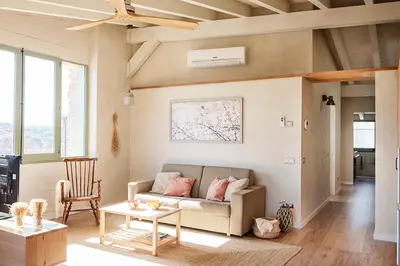 Zona de estar de Apartamento encantador en el Baix Empordà