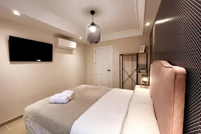 Cama o camas de una habitación en Mediterranean Villa sea views