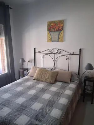 Cama o camas de una habitación en petit apartament a 100 m de la platja