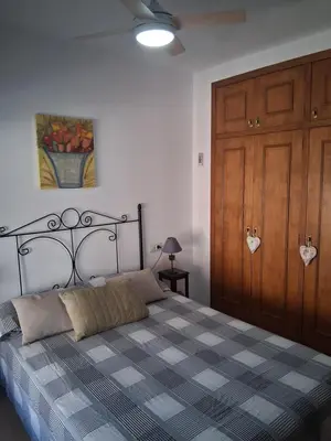 Cama o camas de una habitación en petit apartament a 100 m de la platja