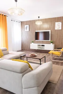 Una televisión o centro de entretenimiento en Apartamento Cassa de la selva