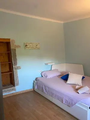 Cama o camas de una habitación en Charming village house for families & cyclists