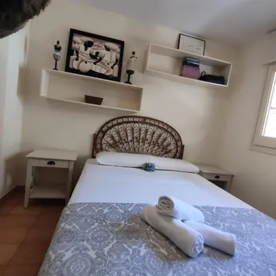 Cama o camas de una habitación en VILLAS COSETTE Apartamento TAMARIUS
