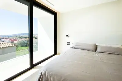 Cama o camas de una habitación en VILLAS COSETTTE Villa VICENC