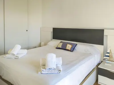 Cama o camas de una habitación en Apartment Neptuno by Interhome