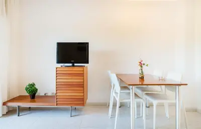 Una televisión o centro de entretenimiento en Apartaments Ancora