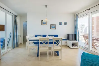 Zona de estar de Apartamento con vistas al mar en Platja d'Aro