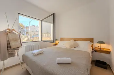 Cama o camas de una habitación en Casa Carmen Girona