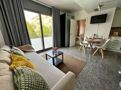 Zona de estar de Boramar Bright flat a few steps from the beach