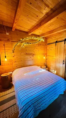 Cama o camas de una habitación en Nature Tree House