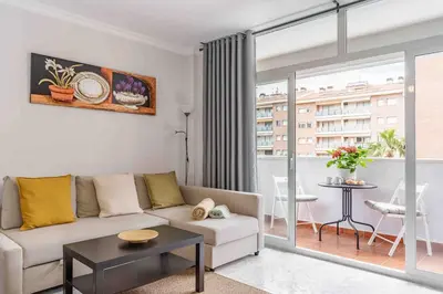 Zona de estar de Tic Tac 23 Family apartment with pool view