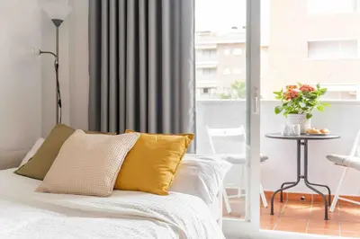 Cama o camas de una habitación en Tic Tac 23 Family apartment with pool view