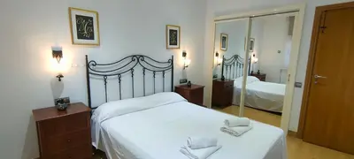 Cama o camas de una habitación en Miramar House Santa Susanna