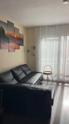 Zona de estar de Elegante apartment with pool near the sea