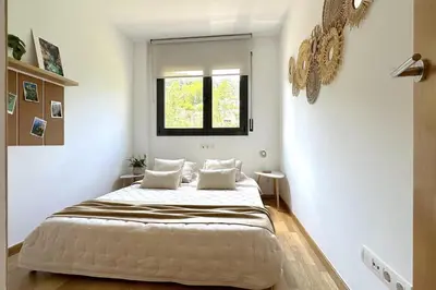 Cama o camas de una habitación en LETS HOLIDAYS APARTMENT with POOL in QUIET AREA