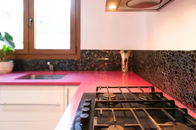 Una cocina o zona de cocina en WELCS CASA 303 PDA con piscina privada