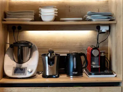 Utensilios para hacer té y café en Costa Brava: Villa de lujo con piscina privada y eficiencia energética - ES-209-99